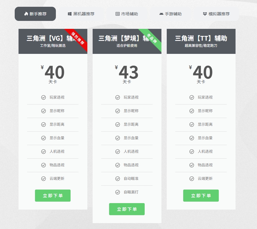 选择要购买的三角洲辅助产品